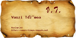 Vaszi Tímea névjegykártya